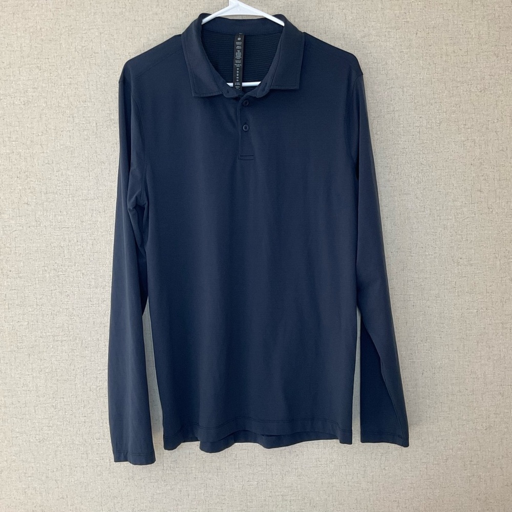 Lululemon Athletica Blue Long Sleeve Polo